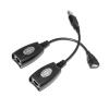 1 Pair USB to RJ45 LAN Ethernet Extension Cable Adapter 50M Distance Extender Converter Over Cat5E/6 Cord Computer Accessories view 1