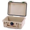 ColorCase Pelican Protector 1120 Case Desert Tan - Small Size Waterproof Case (Case Only) - OD Green Latches view 2