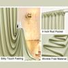 10ftx10ft Sage Green Wrinkle-Free Backdrop Drapes, Light Green Polyester Background Curtains Backdrop Decorations for Party view 3