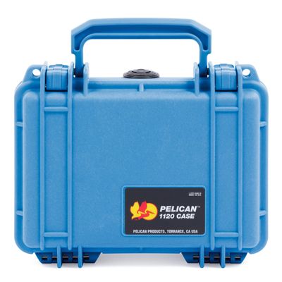 ColorCase Pelican Protector 1120 Case Blue - Small Size Waterproof Case with Pick & Pluck Foam & Convoluted Lid Foam - Blue Latches