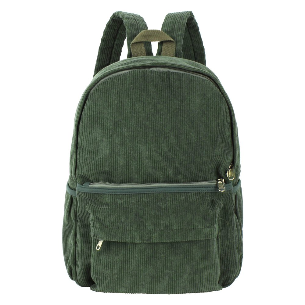 Aisi Women Men Corduroy Backpack College Backpack Casual Bookbag Laptop Backpack Lightweight Shoulder Bag Rucksack Daypack