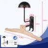 Motorcycle Helmet Rack Wall Mount 180 Degree Rotation Metal Bike Helmet Holder Mount Bicycle Helmet Display Hanger Stand with Wood Hanger & 2 Hooks for Motorcycle Bike Baseball Rugby Helmet - 2 Pack view 2