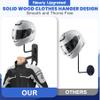 Motorcycle Helmet Rack Wall Mount 180 Degree Rotation Metal Bike Helmet Holder Mount Bicycle Helmet Display Hanger Stand with Wood Hanger & 2 Hooks for Motorcycle Bike Baseball Rugby Helmet - 2 Pack view 3