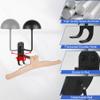 Motorcycle Helmet Rack Wall Mount 180 Degree Rotation Metal Bike Helmet Holder Mount Bicycle Helmet Display Hanger Stand with Wood Hanger & 2 Hooks for Motorcycle Bike Baseball Rugby Helmet - 2 Pack view 4