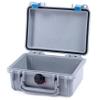 ColorCase Pelican Protector 1120 Case Silver - Small Size Waterproof Case (Case Only) - Blue Latches view 2