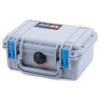 ColorCase Pelican Protector 1120 Case Silver - Small Size Waterproof Case (Case Only) - Blue Latches view 3
