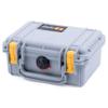 ColorCase Pelican Protector 1120 Case Silver - Small Size Waterproof Case (Case Only) - Yellow Latches view 3
