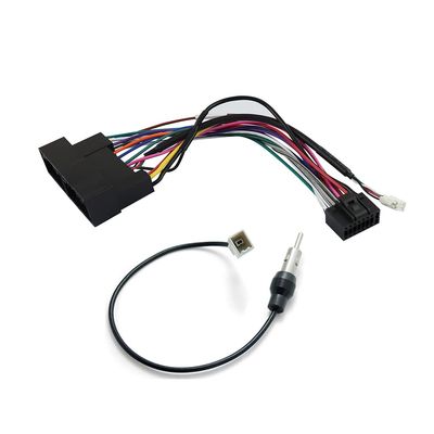 16pin Car Radio Stereo Power Wiring Retrofit Harness Cable Compatible for Hyundai Accent Sonata Tucson Sonata IX35 Kia Forte Optima Soul Ceed Low Trim Model with Radio Antenna Adapter Black