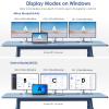 Laptop Docking Station,12 in 1 Triple Display USB C Hub for Windows with Dual DP, HDMI, 100W PD in, Gigabit Ethernet, USB3.0/2.0 Ports, SD/TF Card Reader, Mic/Audio for Lenovo HP Dell view 4