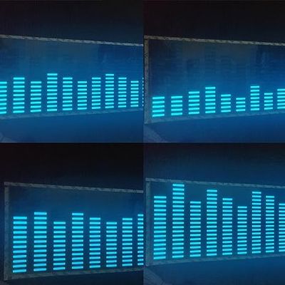 KINGCOO Sound Music Activated Sensor Car Sticker Equalizer Rhythm LED Flash Light Audio Voice Rhythm Light (9010cm, Blue)