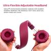 Olyre Kids Headphones,Wired Toddler Teens On-Ear Headphones with HD Microphone,94dB Volume Limit,Tangle-Free 3.5mm Jack Foldable Stereo Children Earphones for School,Tablet,Plane Travel Wine Red view 4