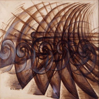 Giacomo Balla : Speed Of A Motorcycle : 1913 : Archival Quality Art Print