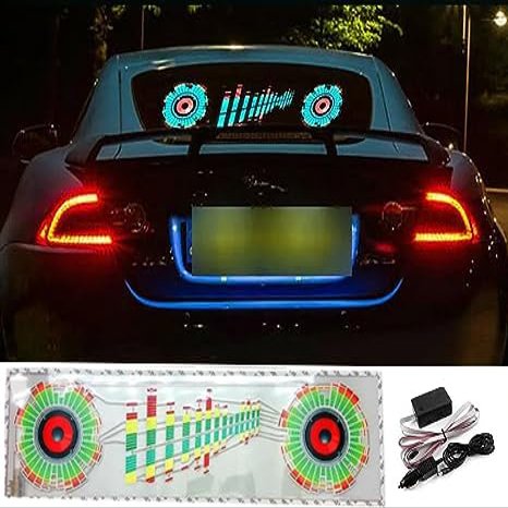 KINGCOO Sound Music Activated Sensor Car Sticker Equalizer Rhythm LED Flash Light Audio Voice Rhythm Light (9025cm, Trumpet)