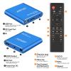 HDMI Media Player with One More Remote Control, Blue Mini 1080p Full-HD Ultra HDMI MP4 Player for -MKV/RM/ MP4 / AVI etc- HDD USB Flash Drive/HDD and SD Card view 4