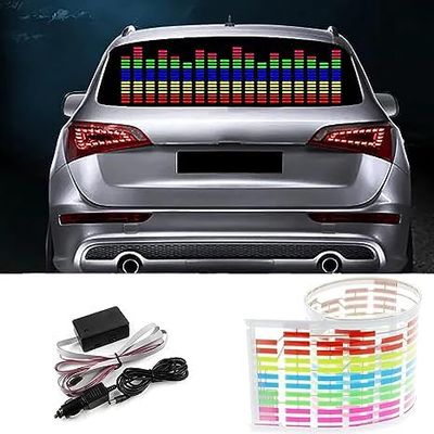 KINGCOO Sound Music Activated Sensor Car Sticker Equalizer Rhythm LED Flash Light Audio Voice Rhythm Light (4511cm, Multicolor)