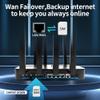 AX3000 Wiflyer Cat9 4G LTE Router with Dual SIM Card Slot Unlocked, Dual Band WiFi 6 Cellular Router with All Gigabit Ports and USB 3.0, Z8102-M2-S view 4