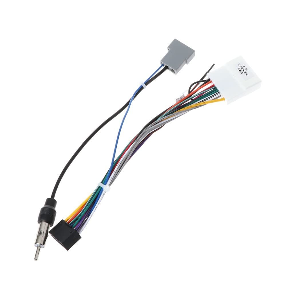 Bestycar 16pin Car Radio Stereo Power Retrofit Wiring Harness Cable Compatible for Nissan Altima Juke Teana Sunny Subaru Forester Adapter w/Radio Antenna Adapter for Aftermarket Android Radio Stereo