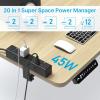 CCCEI Desk Outlet Station 45W USB C Port. 12 Outlet Desktop Clamp Power Strip Surge Protector 4800J with Switch. Nightstand Office Standing Desk Accessories Fit Thicker Table Edge or Screw Mount, 10FT view 2