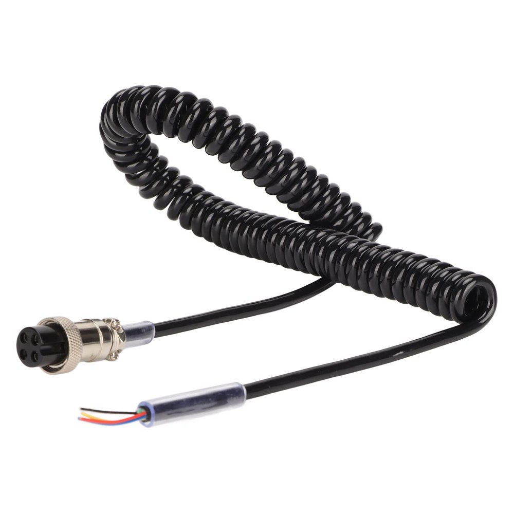 4 Pin Radio Microphone Extension Cord, Replacement Female Hand Mic Cord with Prewired 4 Pin Connector for CB HAM Radio