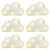 clothmile 6 Pcs LED Cloud Night Light Can Be Hung On The Wall Kids Room Room Light, Suitable for Birthday Party Holiday Decoration Baby Room Nursery Decoration (Clound-6pcs) view 1