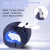 KCMYTONER 1 Pack Compatible for Dymo Letratag Refills S0721660 91331 White Plastic Label Tape 12mm x 4m (1/2" x 13') for Dymo LetraTag 200B LT100H LT100T QX50 Label Maker, Black on White view 2