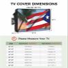 Outdoor TV Cover - Summer Beach Puerto Rico Flag Waterproof and Weatherproof 30"-32" LCD Movable Shield TV Display Screen Protector Outside Television Covers view 2