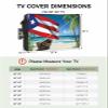 Outdoor TV Cover - Summer Coconut Tree Puerto Rico Flag Waterproof and Weatherproof 48"-50" LCD Movable Shield TV Display Screen Protector Outside Television Covers view 2