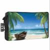 Outdoor TV Cover - Summer Palm Tree Ocean Beach Boat Waterproof and Weatherproof 60"-65" LCD Movable Shield TV Display Screen Protector Outside Television Covers view 1