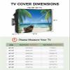 Outdoor TV Cover - Summer Palm Tree Ocean Beach Boat Waterproof and Weatherproof 60"-65" LCD Movable Shield TV Display Screen Protector Outside Television Covers view 2