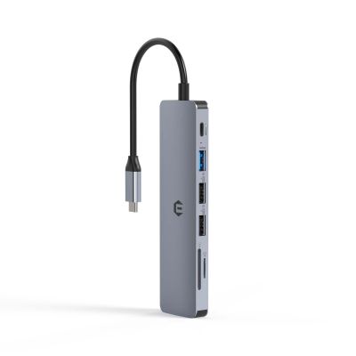 TOTU USB C Hub, 7 in 1 USB Hub Multiport Adapter with 4K HDMI, 100W PD, USB 3.0, 2 USB 2.0 and SD/TF Slot, Compatible with MacBook Pro Air and Type C Laptops