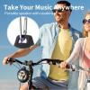 EBODA Waterproof Bluetooth Speaker, Shower Wireless Speaker, IP67 Waterproof, LED Light, Floating, Portable Speakers for Travel, Pool, Beach, Kayak, Gifts for Men-Black Golden Special Edition view 3