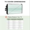 Outdoor TV Cover - Aqua White Stripe Waterproof and Weatherproof 52"-55" LCD Movable Shield TV Display Screen Protector Outside Television Covers view 2