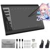 Graphics Drawing Tablet,10x6 inch Digital Writing Tablet with 8192 Levels Stylus for PC/Mac/Android 5.0 and Above with OTG Function for Drawing and Online Teaching view 1