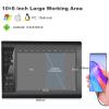 Graphics Drawing Tablet,10x6 inch Digital Writing Tablet with 8192 Levels Stylus for PC/Mac/Android 5.0 and Above with OTG Function for Drawing and Online Teaching view 2