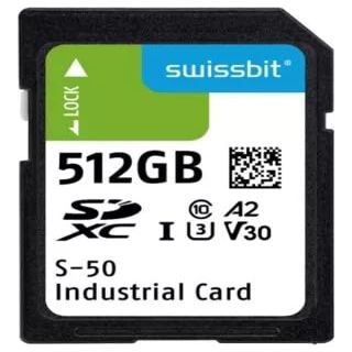 SWISSBIT/Box=1/SFSD512GL1AM1TB-I-XG-211-STD SFSD512GL1AM1TB-I-XG-211-STD, Memory Cards Industrial microSD Card, S-56u, 32 GB, 3D PSLC Flash, -25 C to +85 C