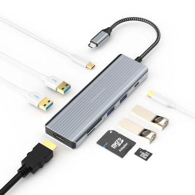 Tiergrade USB C Hub Multiport Adapter 9 in 1, Type C Docking Station with 4K HDMI, 100W PD, 2*USB 3.0, 2*USB 2.0, SD Card Reader