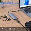 Docking Station,TOTU 6-in-1 USB-C Hub Enabling Stunning 4K HDMI Displays, Ultra-Fast 5Gbps File Transfers via USB A 3.0, SD/TF Slo 100w PD Type C Splitter for USB C laptops view 2