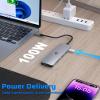Docking Station,TOTU 6-in-1 USB-C Hub Enabling Stunning 4K HDMI Displays, Ultra-Fast 5Gbps File Transfers via USB A 3.0, SD/TF Slo 100w PD Type C Splitter for USB C laptops view 4