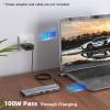 4K HDMI Docking Station for Chromebook, Windows and More (Type-C to HDMI, 4K, Dual USB 3.0, 2 USB 2.0, SD/TF, Type-C Power Delivery, Black) view 4