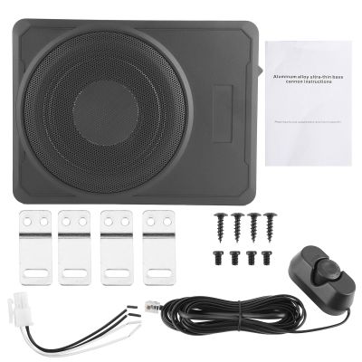10in 12V 800W Car Subwoofer Slim Amplifier Bass Enclosure Speaker Under Seat Audio Device