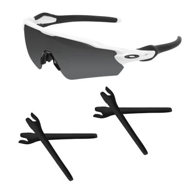 Acefrog 2 Pairs Upgraded Soft Silicone Replacement Temple Sleeve Ear Socks for Oakley Radar EV Path OO9208 / Pitch OO9211 / Asian Fit OO9275 / Advancer OO9442 Sunglasses, Perfectly Fit, Black