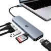 7-1 USB C Hub, Oditton Adapter with HDMI, 100W PD Charger, 3 x USB 3.0 Ports, SD & Micro SD Card Reader, Compatible for USB C Laptops Dell XPS/HP/Surface and Other Type C Devices view 1