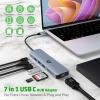 7-1 USB C Hub, Oditton Adapter with HDMI, 100W PD Charger, 3 x USB 3.0 Ports, SD & Micro SD Card Reader, Compatible for USB C Laptops Dell XPS/HP/Surface and Other Type C Devices view 3