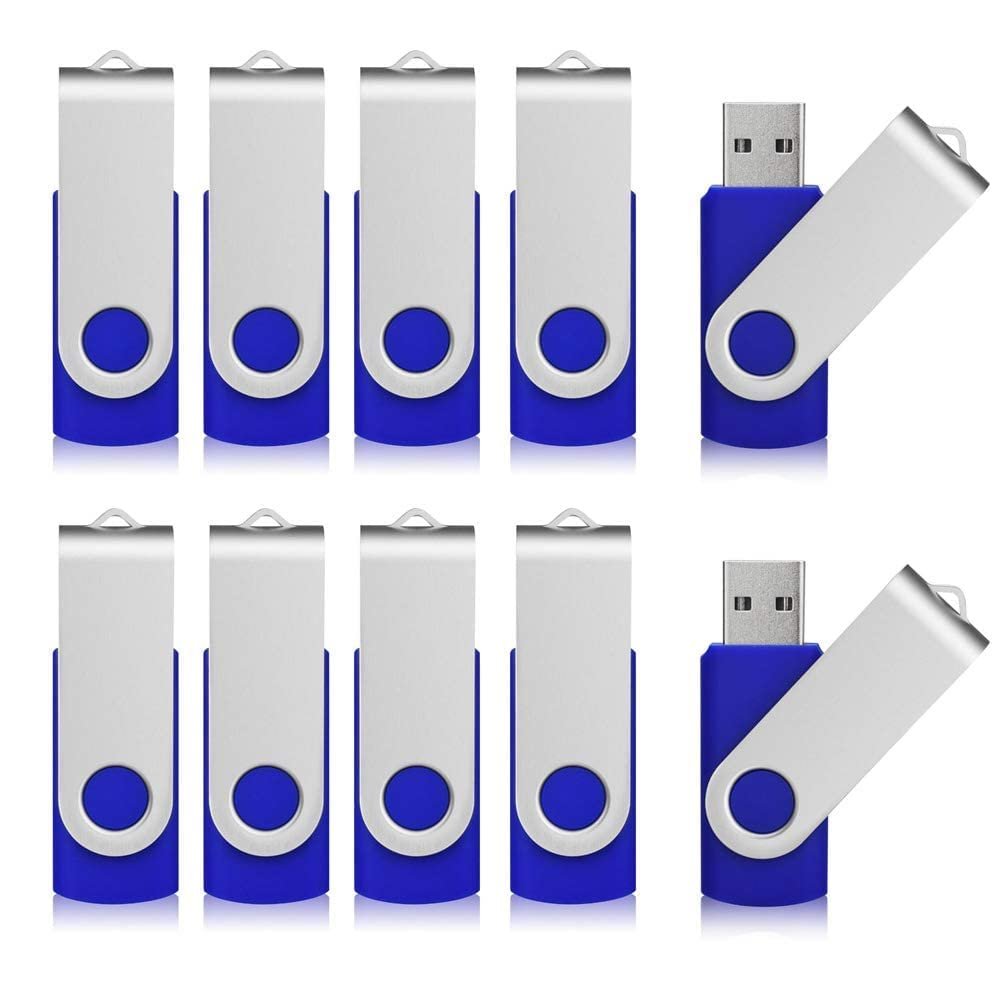 Aiibe 64GB USB Flash Drive 50 Pack Thumb Drive 64GB Flash Drives USB Drive Bulk USB 2.0 Memory Stick Jump Drives 64 GB Multipack, Blue