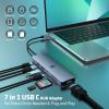 7-1 USB C Hub, Tymyp Adapter with HDMI, 100W PD Charger, USB C 3.0, 2 x USB 3.0 Ports, SD & Micro SD Card Reader, Compatible for USB C Laptops Dell XPS/HP/Surface and Other Type C Devices view 3