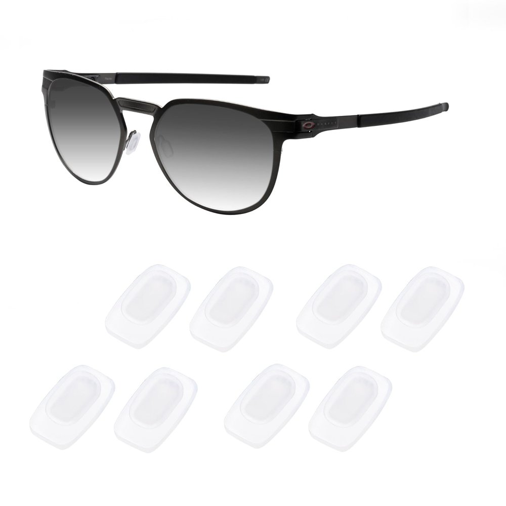 Acefrog 4 Pairs Upgraded Soft Silicone Nose Pads for Costa South Point, Flagler, Ponce, Fernandina; for Oakley Cartridge, Spindle, Eyeglass Sunglass, Push-in Nose Piece Replacement, Anti-Slip, White