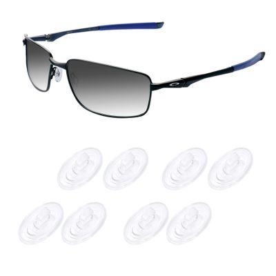 Acefrog 4 Pairs Upgraded Nose Pads for Oakley Whisker, WireTap, Half Wire 2.0, Crosshair 2.0, Square Wire 3.0; for Maui Jim Eyeglass Sunglass, Push-in Nose Piece Replacement, Anti-Slip, Clear