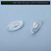 Acefrog 4 Pairs Upgraded Nose Pads for Oakley Whisker, WireTap, Half Wire 2.0, Crosshair 2.0, Square Wire 3.0; for Maui Jim Eyeglass Sunglass, Push-in Nose Piece Replacement, Anti-Slip, Clear view 2