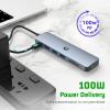 Tymyp 7 in 1 USB C HUB, Laptop Hub Adapter with HDMI Output, 100W Charging, 3 x USB 3.0 Ports, SD/TF Card Reader, Compatible for USB C Laptops Dell XPS/HP/Surface and Other Type C Devices view 2