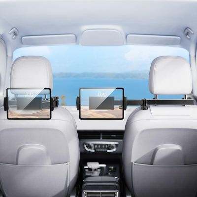 DICMKY Extension Arm Tablet Holder for Car Headrest Adjustable iPad Holder for Car Backseat Rear Facing for Kids Baby, Car Mount Fit 4.7"-13" Cell Phone iPad mini Air Pro 12.9 Switch Fire Tablet